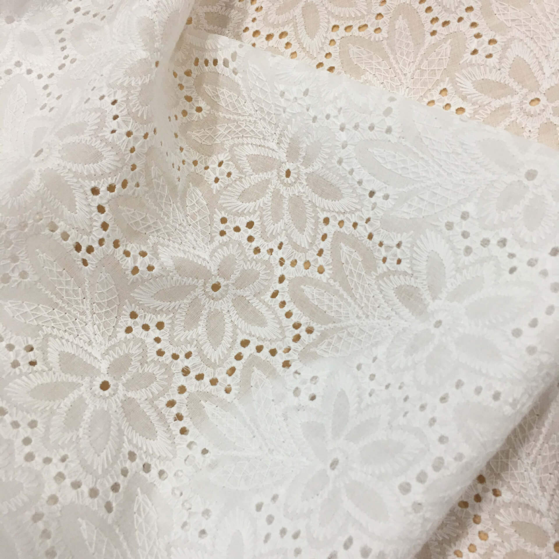 Embroidered Fabric Cutwork Dress 100% Cotton for Women's Wear Wholesal 4